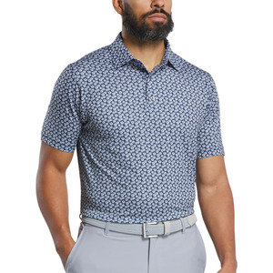 FootJoy Men's Floral Sketch Print Lisle Polo | Navy/White