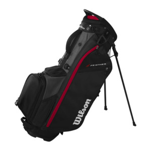 Golf Stand Bags: Wilson 2025 Feather Stand Bag | Black/Red