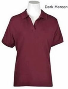 Women's Clothing: Vantage Baby Pique Ladies Polo - Maroon