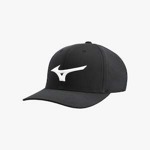 Mizuno: Mizuno Tour Vent Snapback Cap - Black / White
