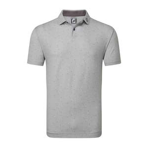 Footjoy: Footjoy 24 Tweed Texture Polo - Grey Cliff