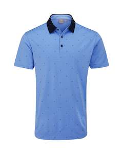 Ping: Ping Men`s Jared Polo - Cornflower Blue / Navy