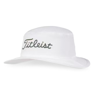 Titleist: Titleist Breezer Bucket Hat - White/Eucalyptus/Lemon