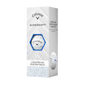 Callaway Golf: Callaway 2025 Supersoft Golf Balls Sleeve - Splatter Blue