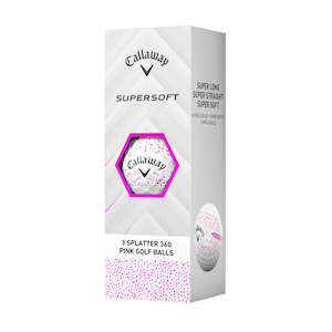 Callaway 2025 Supersoft Golf Balls Sleeve - Splatter Pink