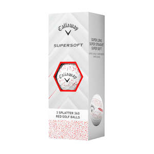 Callaway 2025 Supersoft Golf Balls Sleeve - Splatter Red