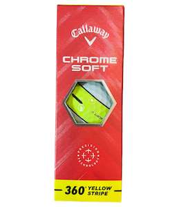 Callaway Chrome Soft 360 Yellow Stripe Sleeve