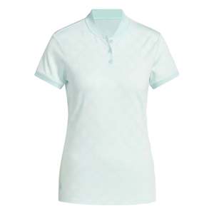 Adidas Ladies Ultimate365 Jacquard Polo - Semi Flash Aqua