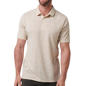 TravisMathew Deco Golf Polo - Moonbeam