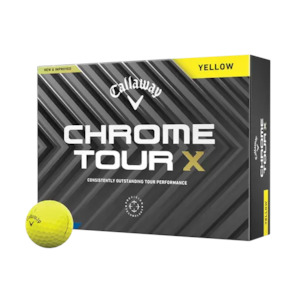 Callaway Golf Balls: Callaway Chrome Tour X Yellow Golf Balls - Dozen