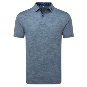 FootJoy Men's Heather Lisle Polo - Navy/Bud
