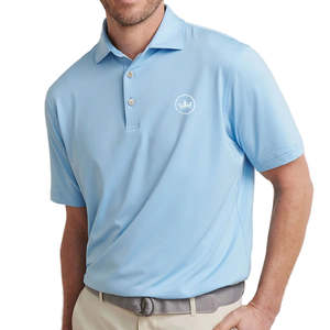 Golf Polos: Peter Millar 'Solid Performance' Polo - Cottage Blue Crown