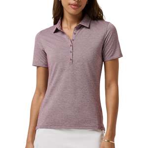 TravisMathew Ladies Featherweight Active Polo - Heather Damson