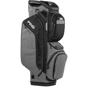 Ping Golf: 2024 Ping Pioneer Cart Bag - Heather Grey / Black