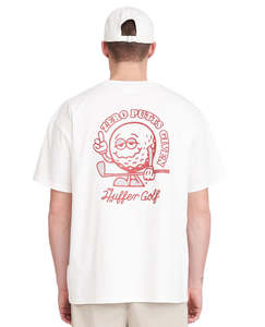 Huffer Golf Men's Block Tee 220 / Zero Putts - Chalk