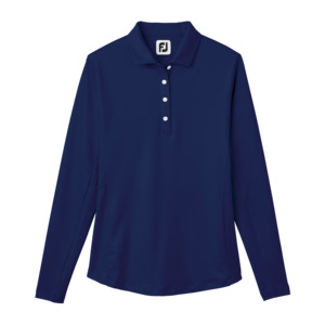 Footjoy Polos: FootJoy Long Sleeve Solid Jersey Shirt