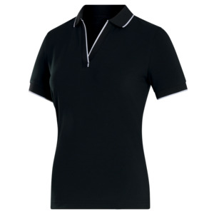 FootJoy Ladies Notch V-Neck Polo - Black