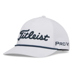 Golf Hats: Titleist Tour Rope Cap - White/Monterey