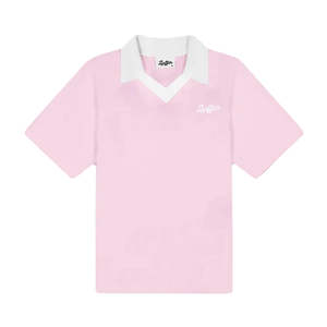 Huffer Womens Birdie SS Polo Par 97 Petal