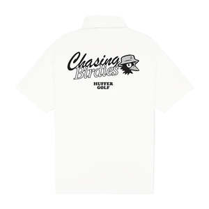 Huffer Mens Classic SS Polo Chase - Chalk