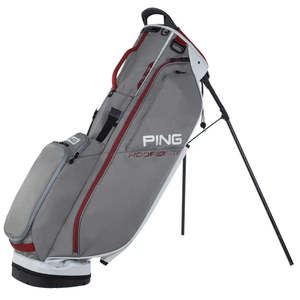 Ping Golf: Ping Hoofer Lite Stand Bag - Pewter/Grey/Deep Red