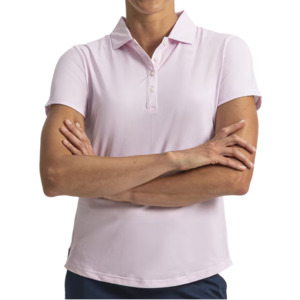 FootJoy Ladies Speckle Lisle Polo - Light Pink