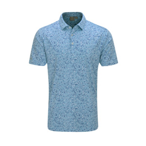 Ping Golf: Ping Men`s Gilmore Polo - Dusty Blue Multi