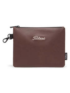 Titleist: Titleist Birth Place Of Golf Zipper Pouch - Noble Brown
