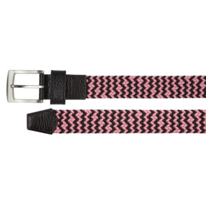 Footjoy Golf: FootJoy Braided Belt - Black/ Pink Pop