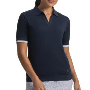 Footjoy Golf: FootJoy Ladies Textured Knit Polo - Navy