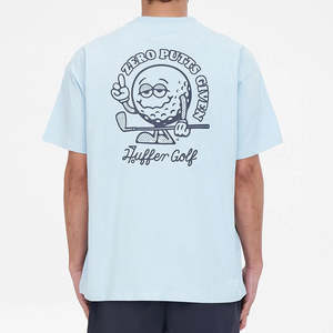 Huffer - Block Tee/22 Zero Putts Ice Blue - Small