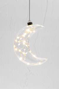 Clear Crescent Moon - Hanging light