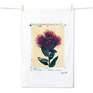 Pohutukawa Polaroid 2 Tea Towel