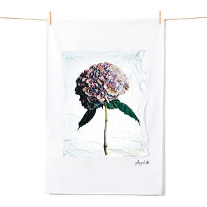 Tea Towels: Hydrangea Polaroid Tea Towel