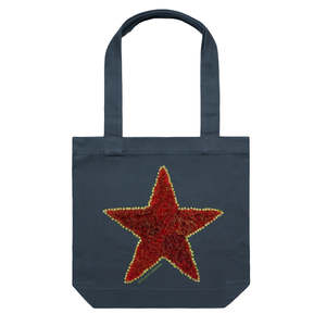 Tote Bags: Pohutukawa Star Tote Bag