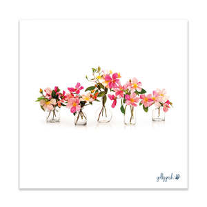 Fine Art Prints: Pink Rose Vases Fine Art Print