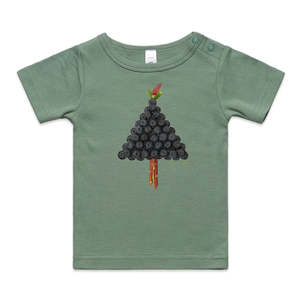 Organic Infant Wee Tees: Christmas Blueberry Tree Infant Wee Tee