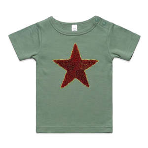 Organic Infant Wee Tees: Pohutukawa Star Infant Wee Tee