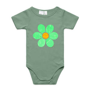 Organic Infant Baby Grows: Flower Infant Babygrow