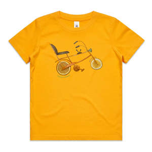 Kids Cotton Tee Shirts: Chopper Bike Kids Tee Shirt