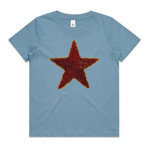 Kids Cotton Tee Shirts: Pohutukawa Star Kids Tee Shirt
