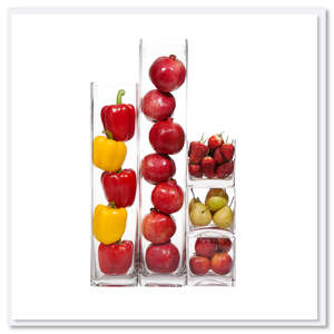 Greeting Cards: Fruit and Veg Vases Greeting Card