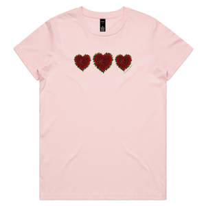 Pohutukawa Hearts Woman's Tee Shirt
