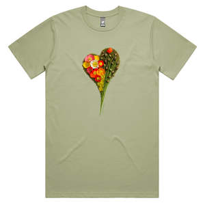 Mens Cotton Tee Shirts: Poppy Heart Men's Tee Shirt
