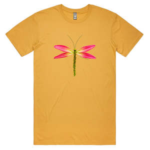 Mens Cotton Tee Shirts: Lily Dragonfly Men's Tee Shirt