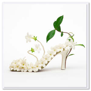 Greeting Cards: Stephanotis Shoe Greeting Card