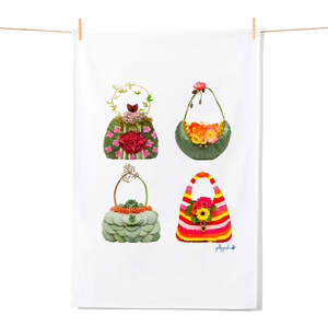 Tea Towels: Botanical Bags Tea Towel