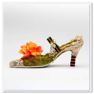 Lace Heel Shoe Greeting Card