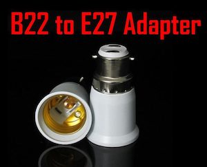 B22 to E27 Base LED Light Lamp Bulb Socket Adapter Plug Extender