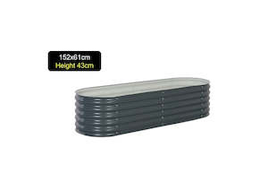 HOME: Grey 152x61x43cm Garden Box Raise Bed Planter Flower Pot Box Corrugated